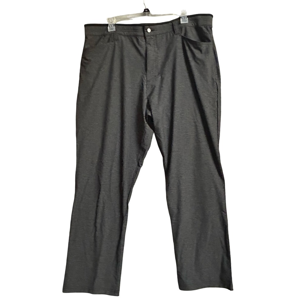 Burnside Mens Black Heather Performance Stretch Pants UV Protection NWT 40
